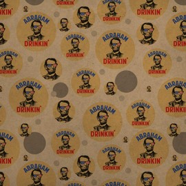 GRAPHICS & MORE Abraham Drinkin' Lincoln Drinking Funny Humor Premium Kraft Gift Wrap Wrapping Paper Roll