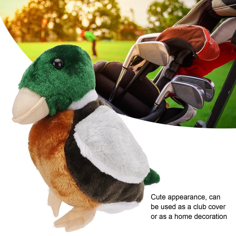 club head cover, plush duck shaped club cover, fun for