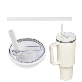 WUSJCOF Replacement Lid for 40 oz Cups, Reusable Leak-proof and Dustproof Tumbler Covers (White)