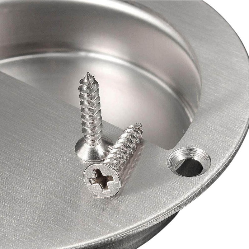 Gasea 2 Packs Recessed Sliding Pull Door Handles, 90mm Stainless