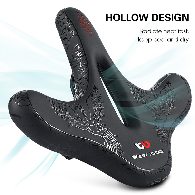 Wide Bike Saddle Comfortable Mountain Bicycle Cushion Pad Waterproof Cycle