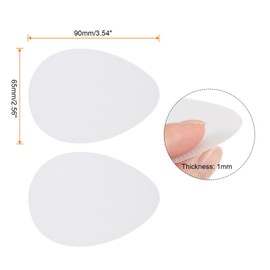 HARFINGTON 3 Pairs Non-Skid Shoe Pads 3.5"x2.6" No Slip Shoe Grip Stick Sole Protector Silicone Cushion Self-Adhesive for Men and Women, Clear