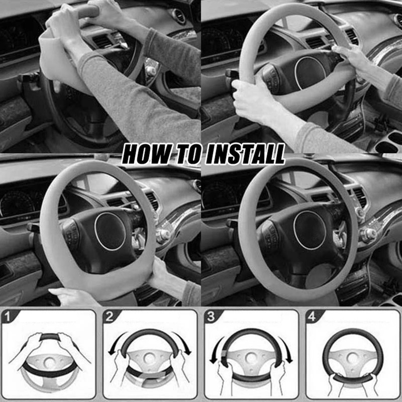 Xukey Universal Car Trunk Non Slip Steering Wheel Cover Interior