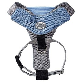 Doggles V Mesh Dog Harness, Blue/Gray, XX Small