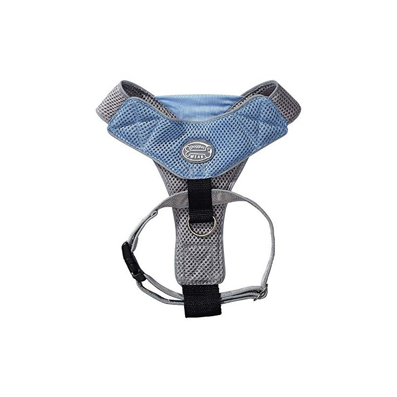 Doggles V Mesh Dog Harness, Blue/Gray, XX Small