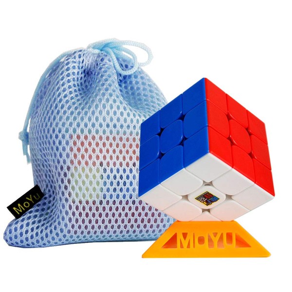 OJIN MoYu MoFang JiaoShi 2020 RS3M 3x3x3 Cube Cubing Classroom 2020 MF3RS3M 3X3 MF3 RS3 M V3 Cube Puzzle with One Cube Tripod and One Cube Bag (Multi Color)