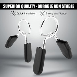 Yosoo Health Gear Spring Clip Collars, 2 Pieces 25 mm Barbell Locking Clamp Clip Clamps 1 Inch Quick Release Collar Clips for Weightlifting Collar Barbell Clamps