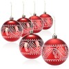 com-four® 6 x Christmas Baubles, Shatterproof Plastic Christmas Tree Decorations