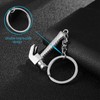 Yilceemy Pack of 4 Carpenter's Tool Keyrings, Key Chains, Wrench