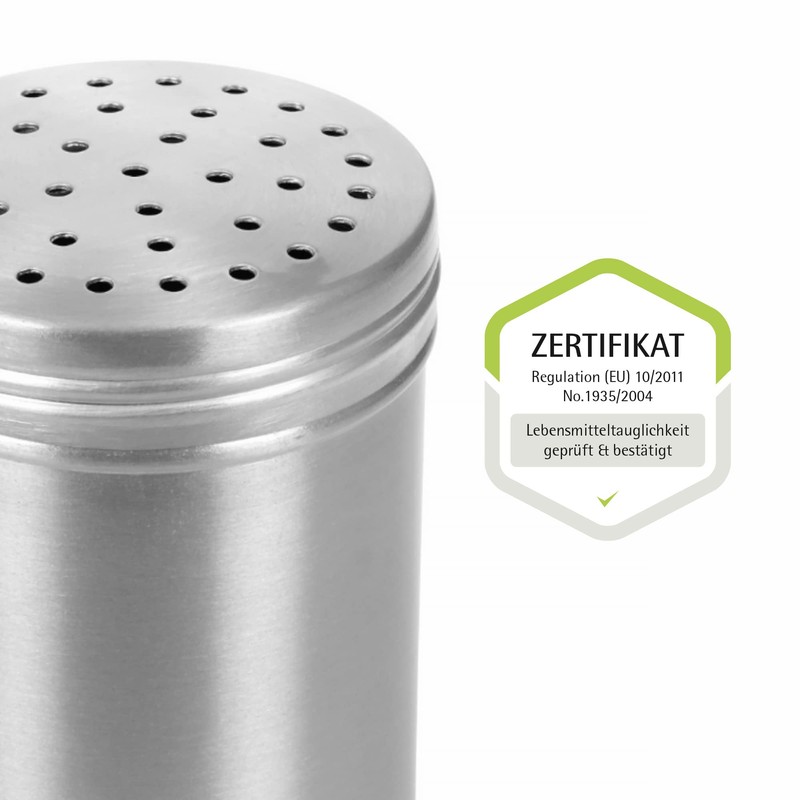 GRÄWE Set of 6 Aluminium Spice Shakers, Salt Shakers, Pepper