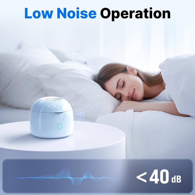 CXRUY Ultrasonic Retainer Cleaner - UV Dental Cleaning Pod Night