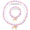 Annilubaby Todder Girls Jewelry Set,Girls Unicorn Necklace Ring Set,Girls Love