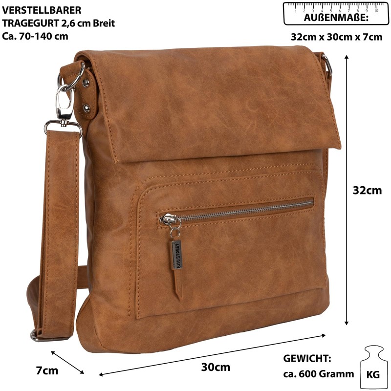 EAAKIE Women's Shoulder Bag, Handbag, Shoulder Bag with Leather Look