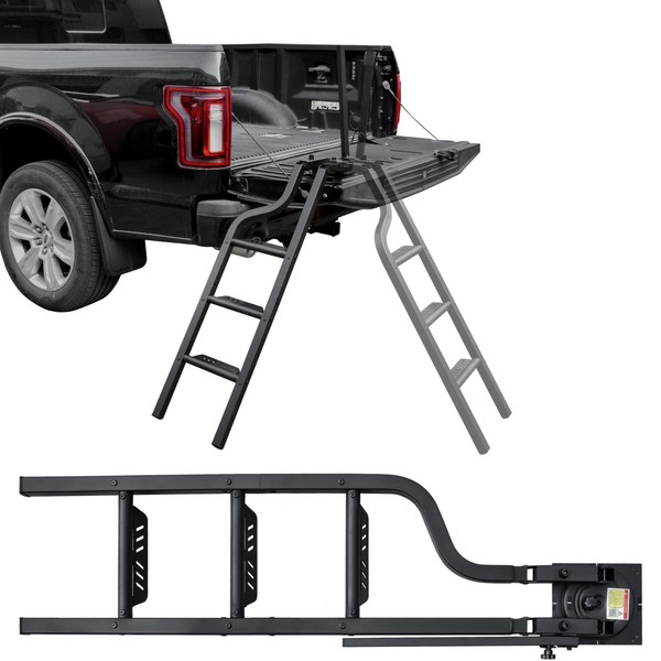 LDETXY 45" Aluminum Rotatable Universal Pickup Truck Tailgate Ladder with