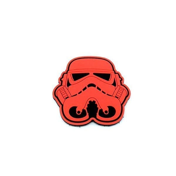 Stormtrooper Helmet Red PVC Airsoft Paintball Velcro Emblem Badge Patch