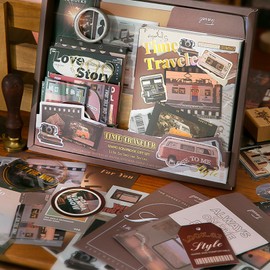 GmeDhc 350 Piece Scrapbook Set, Journaling Accessories, with Journaling Scrapbook Accessories, Beautiful Cards, Bookmarks and Stickers for Souvenirs, Birthday Gifts