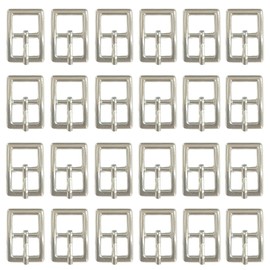 ZAHD 24 Pieces Metal Roller Buckles Belt Buckles Set DIY Roller Buckle Mini Small Handmade Metal Buckle Strong and Robust for DIY Clothing Bag Leather Belt Handmade 21 x 15 mm, silver