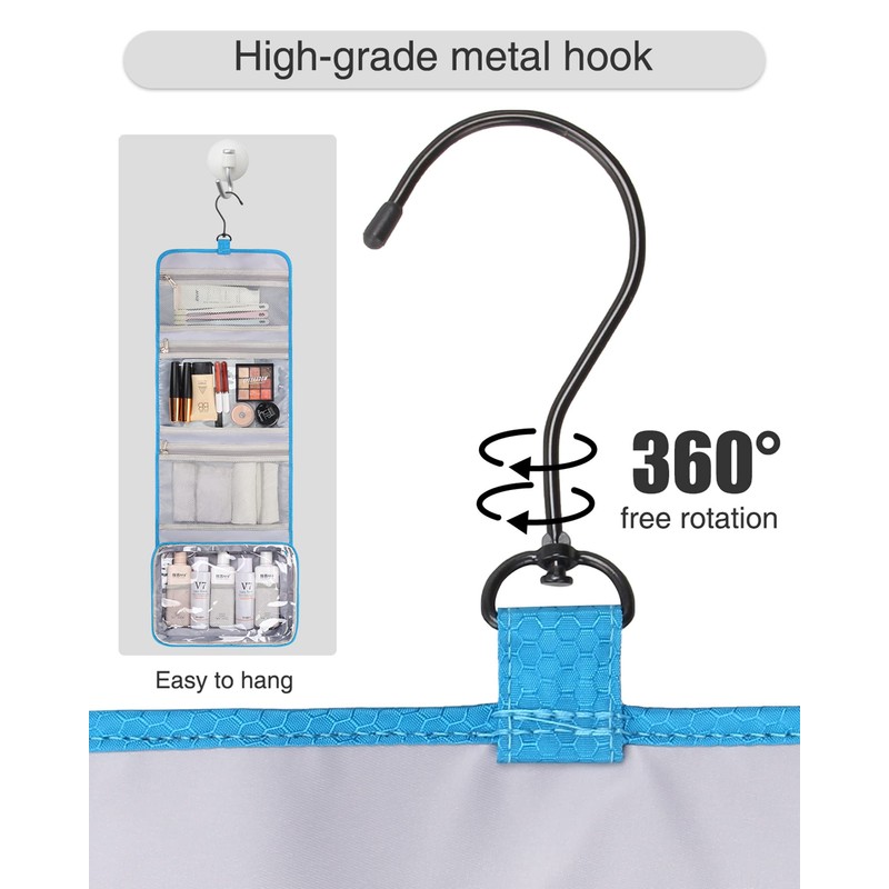 Travel Hanging Toiletry Bag for Women Men Large Capacity Makeup