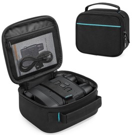CURMIO Night Vision Goggles Carrying Case, Portable Storage Bag for Night Vision Binoculars, Data Cables, SD Card and Neck Strap, Black (Bag Only)
