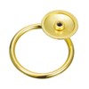 QUARKZMAN Pack of 4 Round Ring Handles Drawers Knobs Gold