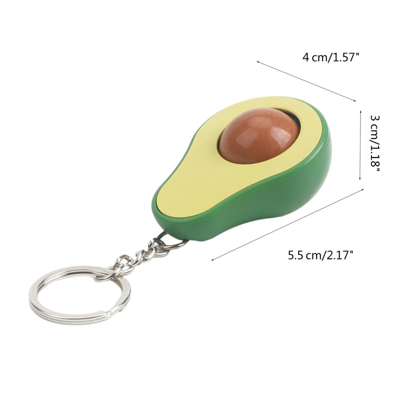 COSSIKA Fun Keychain Avocado Stress Relief Keychain Avocado Massage Bead