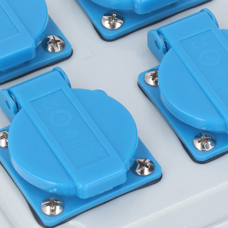 European Wall Socket 4P IP44 Waterproof Building Power Distributor for