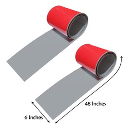 Rubber Bond Garage Wall Protectors - 6x48 Inches 2 Pack Strong Self-Adhesive Rubber Bumper Protectors for Garage Walls - Anti-Scratch and Waterproof Garage Wall Protector for Car Doors (Grey)