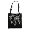 Bohemian World Map Decor Tote Bag