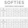 Softies Ultra-Soft Solid Marshmallow V-Neck Lounge Set for Women, Black,