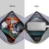 Travel Accessories Bag for Electronics - Double-Layer Travel Cable Organizer