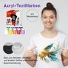 7 Artists Textile Paint Machine Washable - 9 Fabric Paints