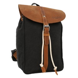 Gusti Camille D. Leather Handlebar Bag, City Backpack, Bicycle Backpack, College Backpack, Daypack, School Bag, Leather Backpack, Blue Canvas & Leather without Adapter, Without adaptor