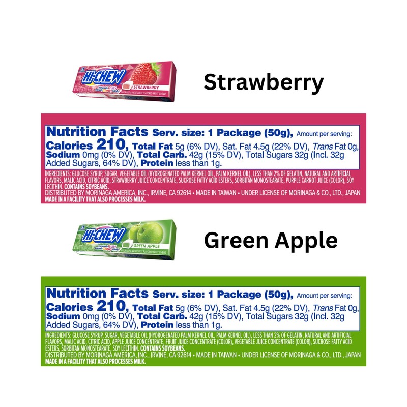 HI-CHEW Variety Sticks, 15-Pack, Soft & Chewy Candy, 1.76oz Each,