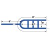 US Cargo Control Extra Large Tow Dolly Basket Strap, Blue