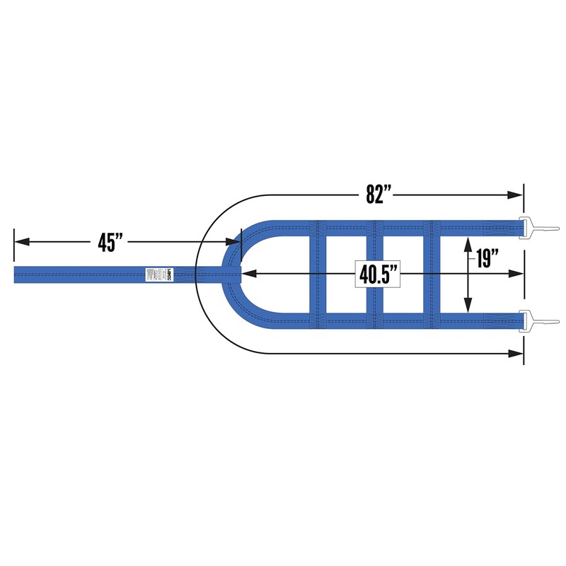 US Cargo Control Extra Large Tow Dolly Basket Strap, Blue