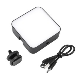 LED Video Light 3 Color Temperature Dimmable Rechargeable On Camera Video Light Portable Photography Lighting for Vlogging Recording