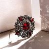 EVER FAITH Women's Rhinestone Crystal Elegant Banquet Hollow Filigree Brooch