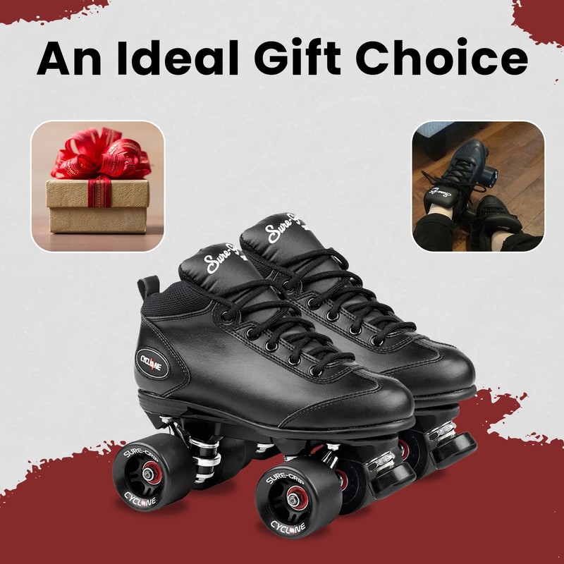 Sure-Grip Cyclone Roller Skate Black Mens 9 / Ladies 10