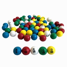 Yuanhe 7/8 Inch Bingo Balls for Jumbo Bingo Cages and Boards, Easy Read, 75 Count, Perfect for Parties and Nights