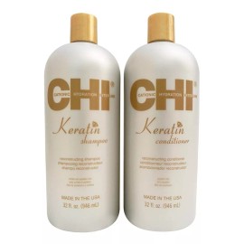 Fidelité Chi Keratin Duo Shampoo 946ml Y Acondicionador 946ml Kit