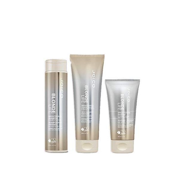 Joico Blonde Life Teeth Whitening System Kit: Shampoo 300ml, Hydrating Conditioner 250 ml Lighting Hydration & Softness Mask 150 ml