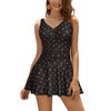 Shekini Women's One-Piece Swimming Costume, Ruffled Swimming Costume, Retro Design