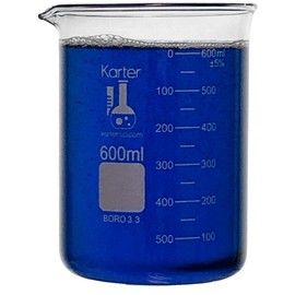 Glass Low Form Beaker Set, 3.3 Boro. Glass, Double Scale, 3 Sizes - 600, 1000, and 2000ml, Karter Scientific 233Y2