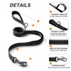 TwoEar 4FT 1IN Strong Black Dog Leash with 2 Padded