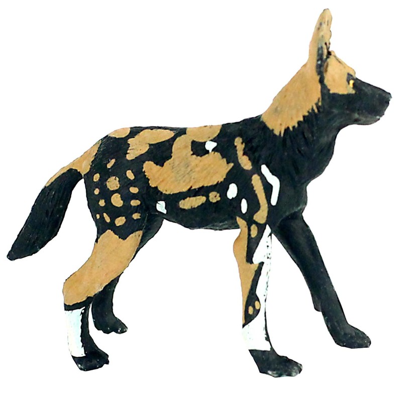 FUNSHOWCASE African Jungle Animals Wild Dog Toy Figure Realistic Plastic