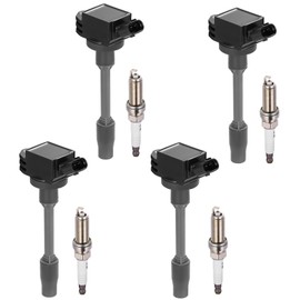 BDFHYK 4 Ignition Coil Pack UF848 and 4 Iridium Spark Plug 96210 Compatible with Lexus 21-23 ES250, 19-22 UX200,Compatible with Toyota 18-23 Camry, 19-23 Corolla, 19-23 RAV4 Coil for 9091902276