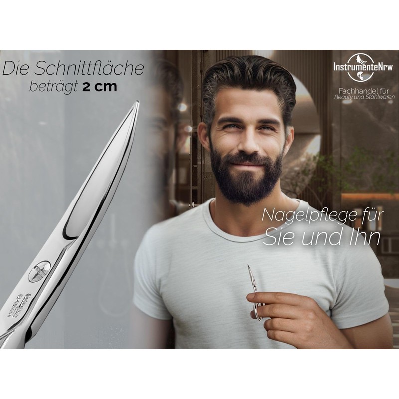 Professional Nail Scissors from Solingen - Premium Quality with Curved