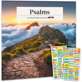 Psalms Calendar 2026 - Deluxe 2026 Religious Bible Verse Wall Calendar Bundle with Over 100 Reminder Stickers (Christianity Themed Gifts, Office Supplies)