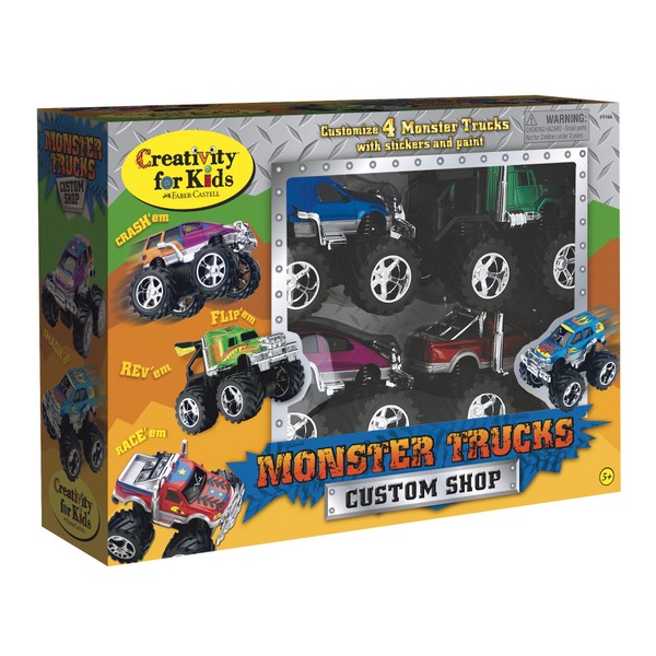 Creativity for Kids Monster Truck Custom Shop - Customize 4 Monster Trucks, Small