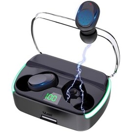 Audífonos Auriculares inalámbricos Bluetooth 5.1 Control Táctácdel Auricular con Carcasa de Carga IPX4 con micrófono Incorporado Compatible con Apple